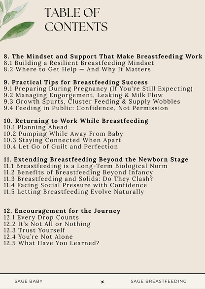 The Sage Baby Breastfeeding Guide