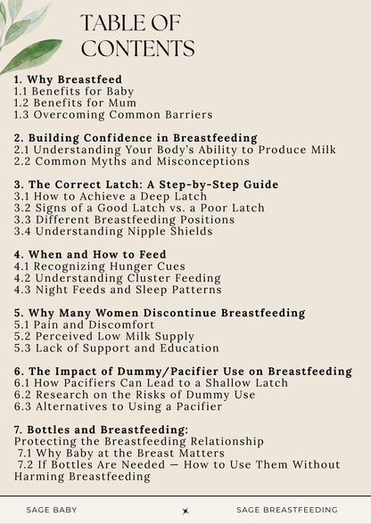 The Sage Baby Breastfeeding Guide